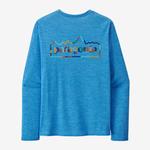 PATAGONIA LONG-SLEEVED CAPILENE COOL DAILY GRAPHIC SHIRT: UFVX VESSEL BLUE